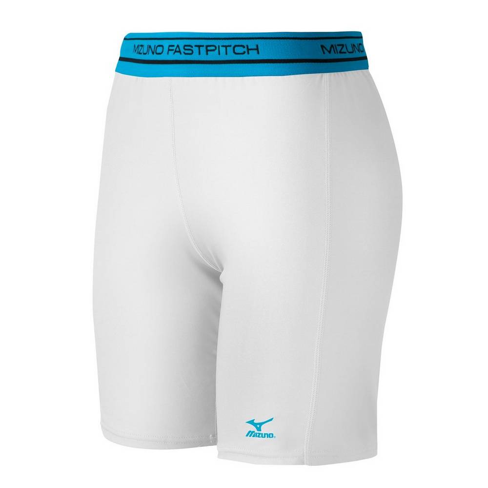 Pantalones Cortos Mizuno Bajas Rise Compression Sliding Mujer Blancas Outlet YONM-82516